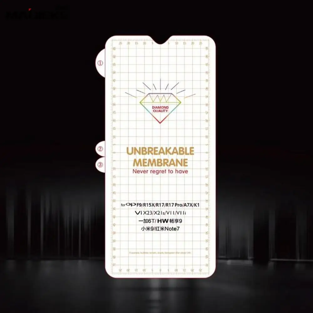 0.15mm Unbreakable Membrane TPU HD Screen Protector Film For Xiaomi CC9 mi 9 Redmi note 7 Hydrogel Film Protective nano film
0.15mm Unbreakable Membrane TPU HD Screen Protector Film For Xiaomi CC9 mi 9 Redmi note 7 Hydrogel Film Protective nano film