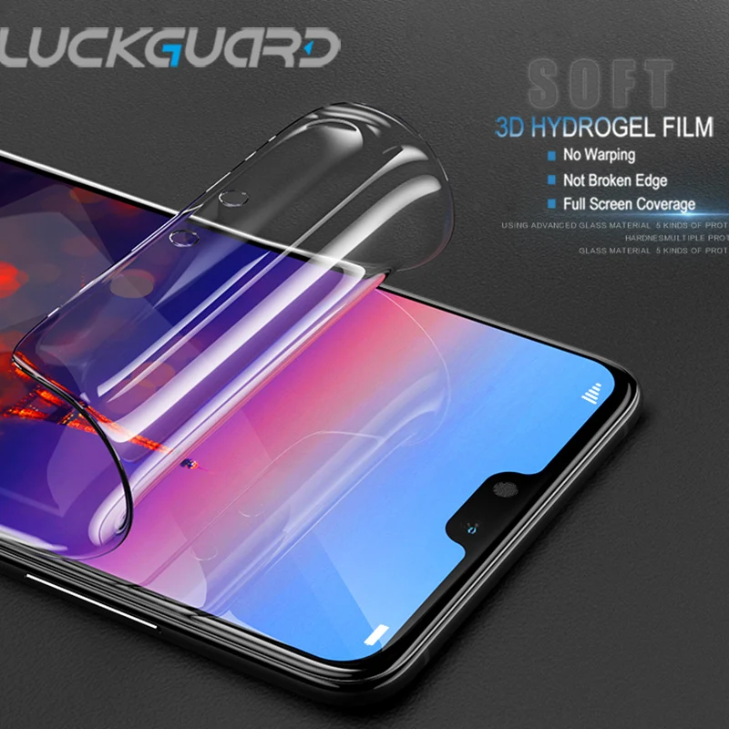 LuckGuard полное покрытие гидрогель пленка для huawei P20 P10 P9 плюс Lite Экран протектор Pro
