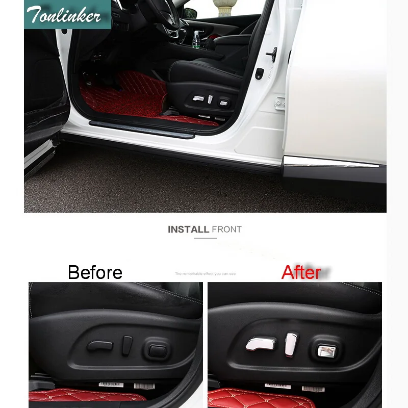 Tonlinker 5 шт. автостайлинг ABS Хромированная кнопка регулировки сиденья светильник вой короб чехол наклейки для Nissan murano 2015 Аксессуары
Tonlinker 5 шт. автостайлинг ABS Хромированная кнопка регулировки сиденья светильник вой короб чехол наклейки для Nissan murano 2015 Аксессуары
