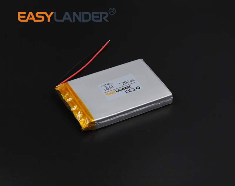 105275 3,7 V 5200 мА/ч, Перезаряжаемые литий-полимерный литий-ионный аккумулятор Батарея для GPS Оборудование для PSP MP3 динамик DIY PAD Мощность светодиодный Ручка Bluetooth
105275 3,7 V 5200 мА/ч, Перезаряжаемые литий-полимерный литий-ионный аккумулятор Батарея для GPS Оборудование для PSP MP3 динамик DIY PAD Мощность светодиодный Ручка Bluetooth