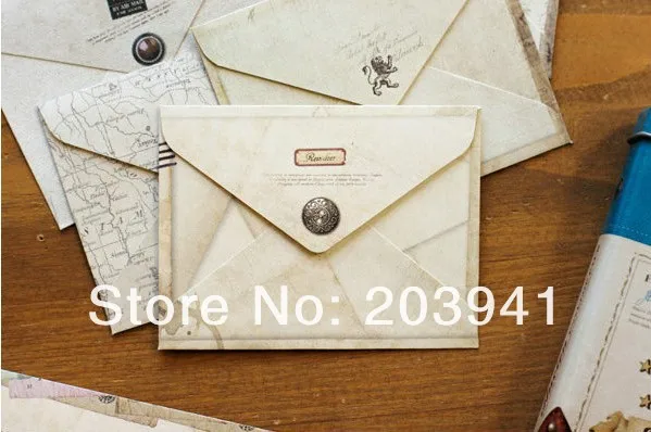 240pcs/lot Vintage European style Cute Mini Envelopes Style For Card Scrapbooking Gift | Канцтовары для офиса и дома