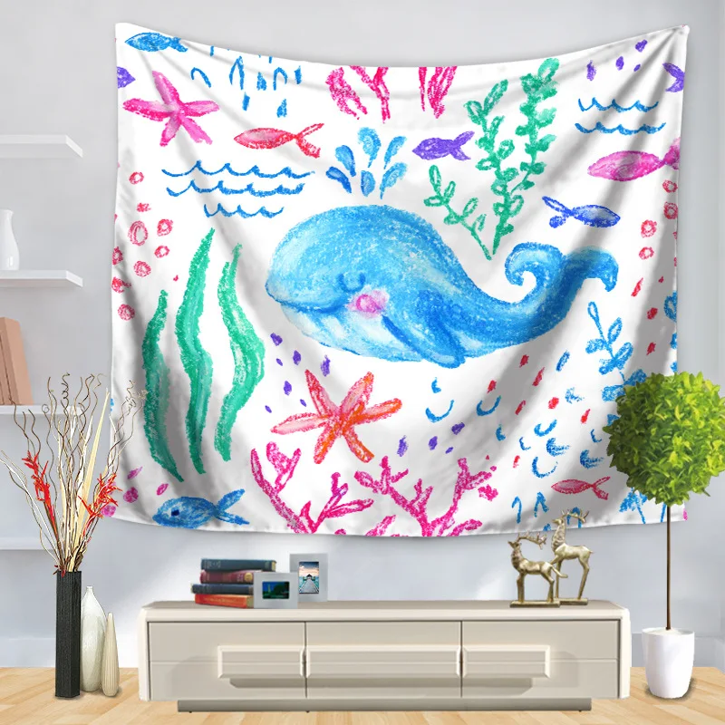 Home Decorative Wall Hanging Carpet Tapestry Rectangle Bedspread Cartoon Whale Elephant Coconut trees Pattern GT1211
Home Decorative Wall Hanging Carpet Tapestry Rectangle Bedspread Cartoon Whale Elephant Coconut trees Pattern GT1211