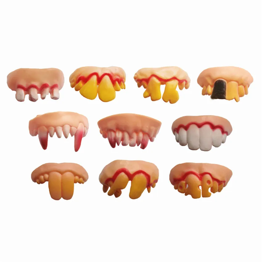 10pcs Funny Wacky Artificial For Halloween Party Cosplay Dentures Zombie Vampire Gags Practical Jokes Prank Freak False Teeth
10pcs Funny Wacky Artificial For Halloween Party Cosplay Dentures Zombie Vampire Gags Practical Jokes Prank Freak False Teeth