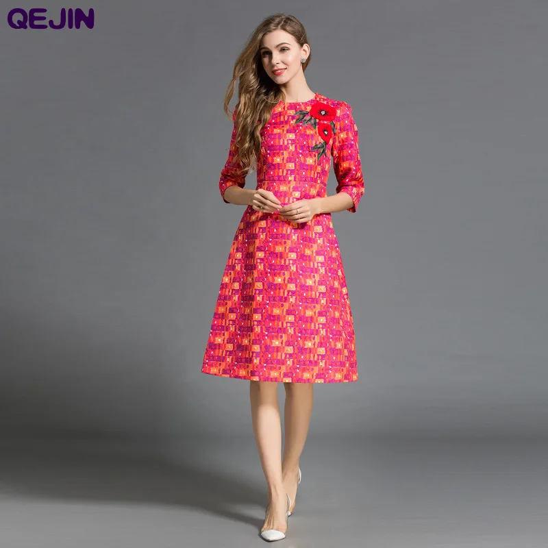 Sale Office Dress Spring Women Cotton Dresses Embroidery Casual Elegant Half Sleeve O-neck Plus Size Loose 2xl Red Color
Sale Office Dress Spring Women Cotton Dresses Embroidery Casual Elegant Half Sleeve O-neck Plus Size Loose 2xl Red Color
