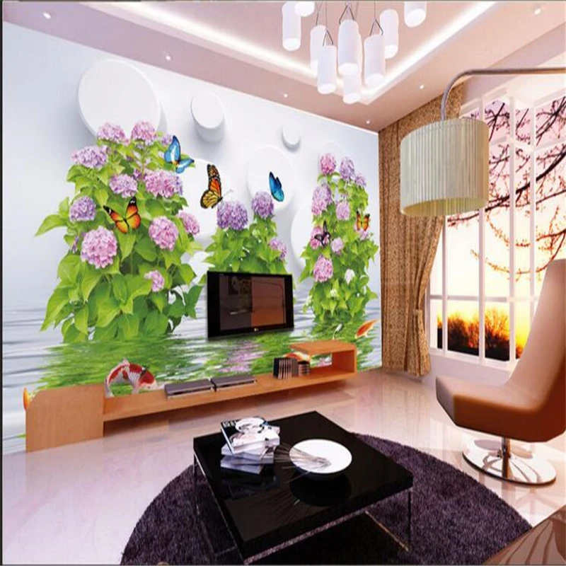 beibehang A beautiful creative flowers in the water reflection background wall custom non - woven wallpaper
beibehang A beautiful creative flowers in the water reflection background wall custom non - woven wallpaper
