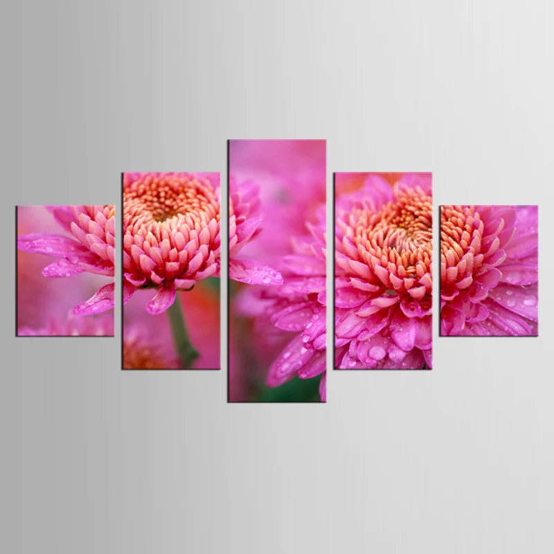 5 панелей две красивые розовые хризантемы росписи художников декоративные Гостиная Печать холст Современная Картины XL-FJ335-1
5 панелей две красивые розовые хризантемы росписи художников декоративные Гостиная Печать холст Современная Картины XL-FJ335-1