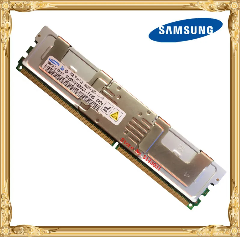 Серверная память Samsung DDR2 4 ГБ 8 667 МГц ECC FBD полностью буфферизованная RAM 240pin 5300 4G