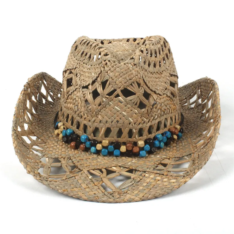 100% натуральная соломенная ковбойская шляпа для женщин и мужчин плетение ручной