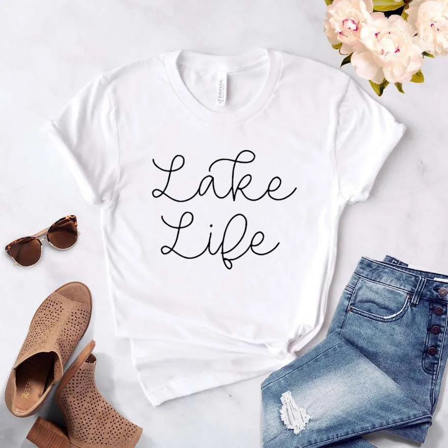 Женская футболка Lake Life, хлопковая Повседневная забавная футболка для женщин, топ для девушек, хипстерская футболка, Прямая поставка
Женская футболка Lake Life, хлопковая Повседневная забавная футболка для женщин, топ для девушек, хипстерская футболка, Прямая поставка