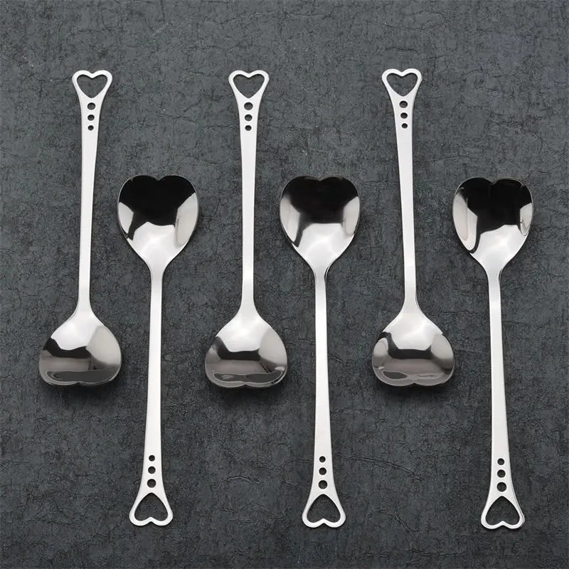 Stainless Steel Spoon Portable Metal Coffee Teaspoon Creative Love Heart Shaped Wedding Party Gift Dinnerware
Stainless Steel Spoon Portable Metal Coffee Teaspoon Creative Love Heart Shaped Wedding Party Gift Dinnerware