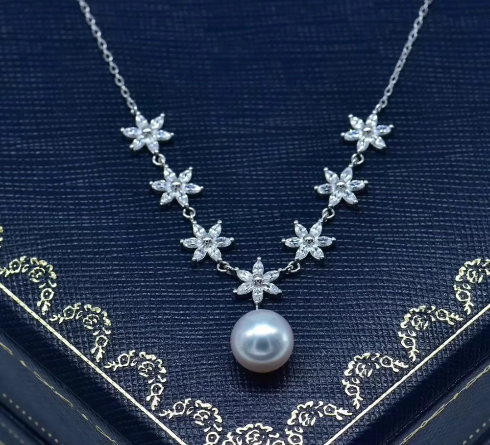 Seven Flowers 925 Silver Pearl Party Necklace Chain with Pendant Mountings Necklace Findings Jewelry Parts Fittings Accessories
Seven Flowers 925 Silver Pearl Party Necklace Chain with Pendant Mountings Necklace Findings Jewelry Parts Fittings Accessories
