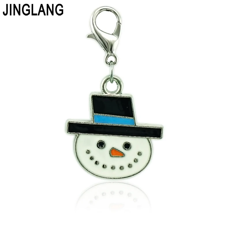 JINGLING Christmas Decoration Lobster Clasp Charms Enamel Hat Snowman Pendant DIY Charms For Jewelry Making Accessories
JINGLING Christmas Decoration Lobster Clasp Charms Enamel Hat Snowman Pendant DIY Charms For Jewelry Making Accessories
