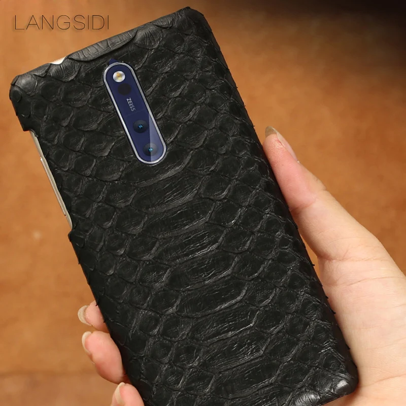 Luxury mobile phone shell For Nokia 9 mobile phone case advanced custom natural python skin Leather Case
Luxury mobile phone shell For Nokia 9 mobile phone case advanced custom natural python skin Leather Case