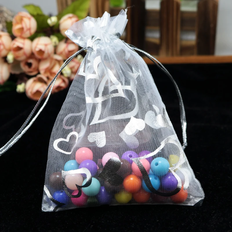 100pcs 9x12cm Drawable Organza Bags Heart White color Wedding Christmas Gift Bag Jewelry Packaging Bags Pouches
100pcs 9x12cm Drawable Organza Bags Heart White color Wedding Christmas Gift Bag Jewelry Packaging Bags Pouches
