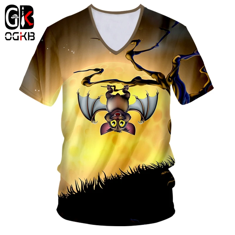 OGKB V-neck Tshirt Women/men Cool Print Bat Moon 3D T-shirt Terror T Shirts Unisex Slim Fit Short Sleeve Casual Tees 7XL
OGKB V-neck Tshirt Women/men Cool Print Bat Moon 3D T-shirt Terror T Shirts Unisex Slim Fit Short Sleeve Casual Tees 7XL