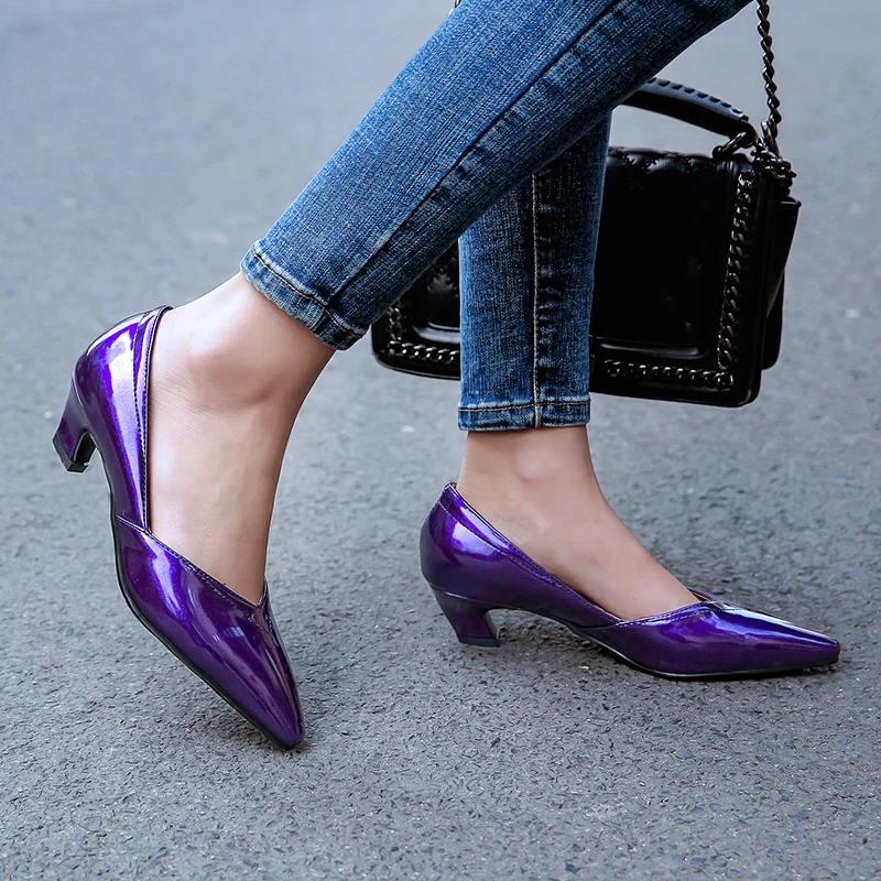 JK Thick Med Heels Women Pumps Pointed Toe Footwear Shallow Shoes Female Office Shoes Woman Spring 2019 New Plus Size 48 Purple
JK Thick Med Heels Women Pumps Pointed Toe Footwear Shallow Shoes Female Office Shoes Woman Spring 2019 New Plus Size 48 Purple