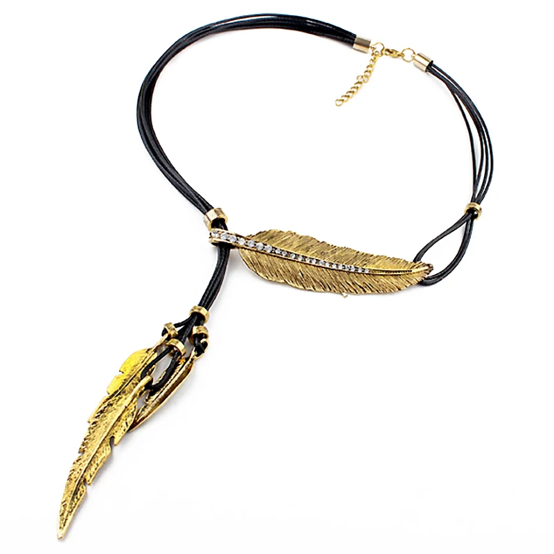Vintage Statement Choker Necklace Women Ethnic Chain Copper Feather Necklace Angel Wing Pendants Necklaces Fashion Jewelry 2019
Vintage Statement Choker Necklace Women Ethnic Chain Copper Feather Necklace Angel Wing Pendants Necklaces Fashion Jewelry 2019