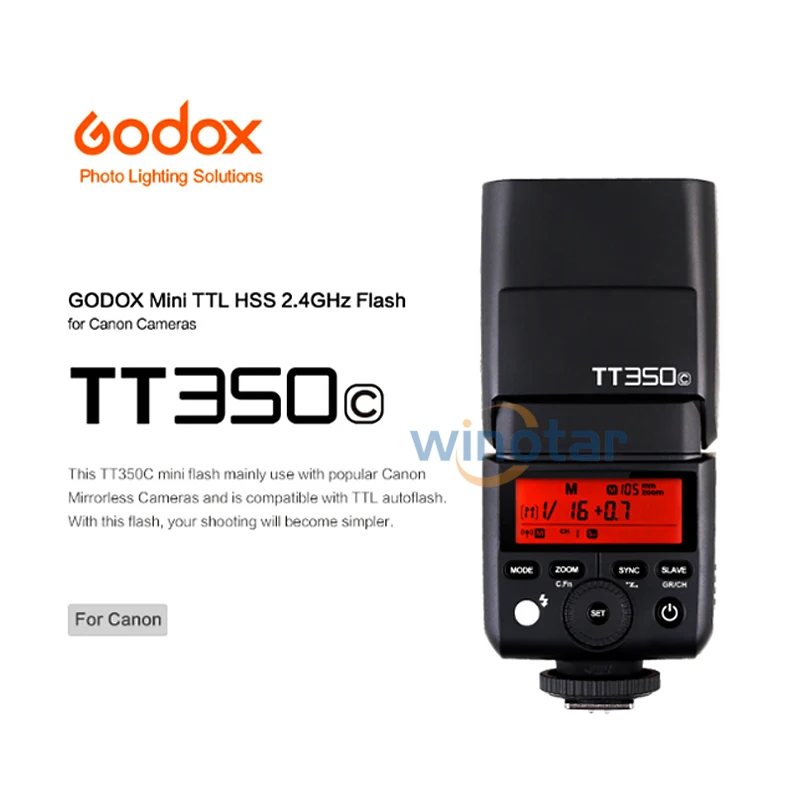 Godox TT350C 2,4G TTL 1/8000s Canon 5D Mark III, 80D, 7D, 760D, 60D, 600D, 30D, 100D, 1100D
Godox TT350C 2,4G TTL 1/8000s Canon 5D Mark III, 80D, 7D, 760D, 60D, 600D, 30D, 100D, 1100D