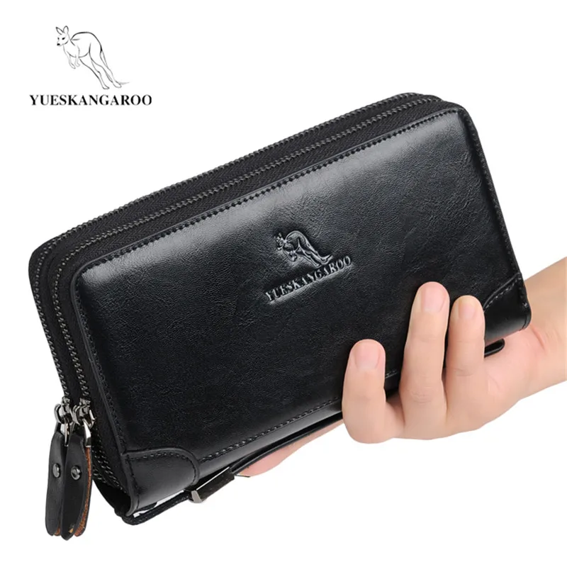 Brand Designer Zipper Wallet Men Pu Leather Clutch Card Holder Business Men's Wallet Double Zipper Large Wallets Cartera Hombre
Brand Designer Zipper Wallet Men Pu Leather Clutch Card Holder Business Men's Wallet Double Zipper Large Wallets Cartera Hombre