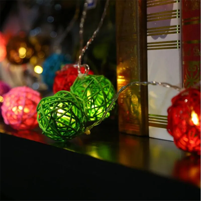 1.5m 10Bulbs Red Green Rattan Balls LED String Lights Romantic Wedding Xmas Decor Warm White Rattan Balls String Light
1.5m 10Bulbs Red Green Rattan Balls LED String Lights Romantic Wedding Xmas Decor Warm White Rattan Balls String Light