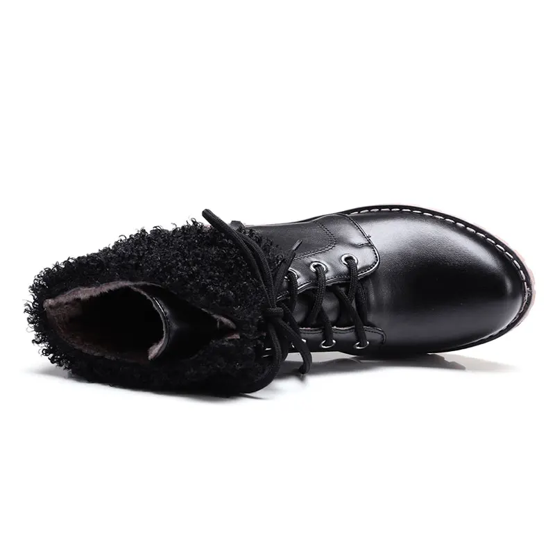 Fanyuan Warm fur ankle boots for women new round toe high heel 6cm lace up Martin Winter Snow boots Square heel women's shoes
Fanyuan Warm fur ankle boots for women new round toe high heel 6cm lace up Martin Winter Snow boots Square heel women's shoes