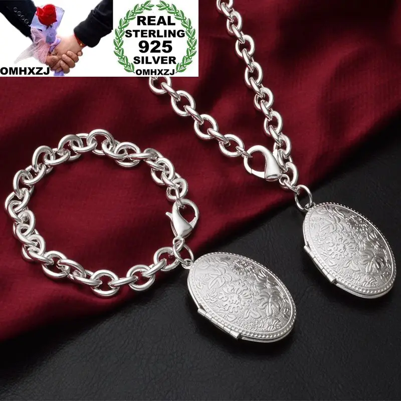 OMHXZJ Wholesale Personality Fashion Woman Gift Photo Box Circles Chain 925 Sterling Silver Bracelet+Necklace Jewelry Set SE55
OMHXZJ Wholesale Personality Fashion Woman Gift Photo Box Circles Chain 925 Sterling Silver Bracelet+Necklace Jewelry Set SE55