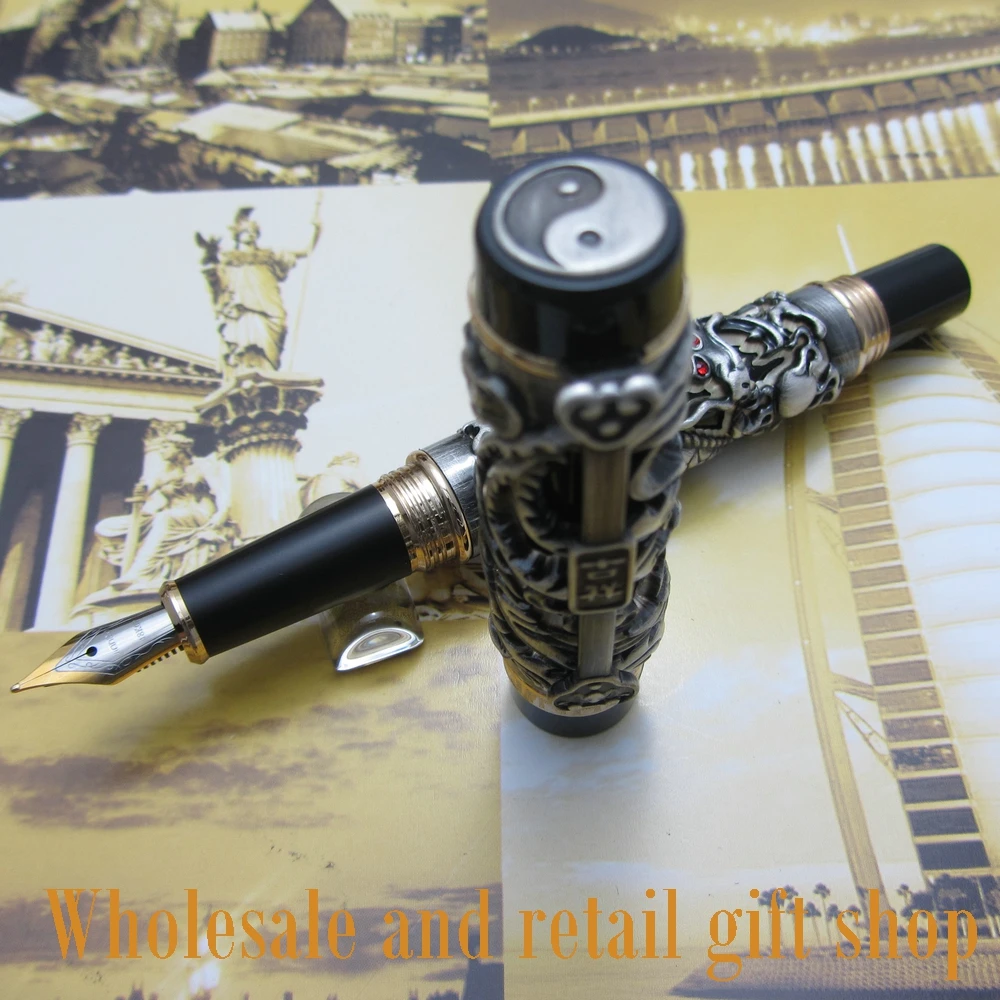 Перьевая ручка Jinhao Dragon Phoenix, тяжелая серая Китайская классическая на удачу
Перьевая ручка Jinhao Dragon Phoenix, тяжелая серая Китайская классическая на удачу
