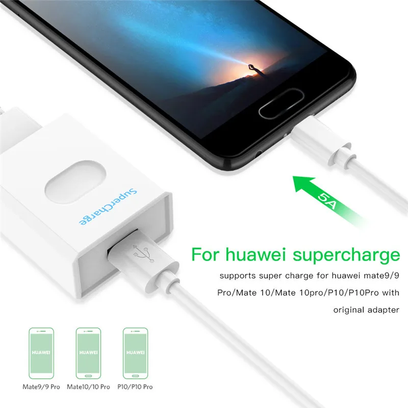 5A Supercharge кабель с разъемом USB Type-C для Huawei P20 Lite P30 Pro P10 Honor 10 20 Mate Быстрая быстрая