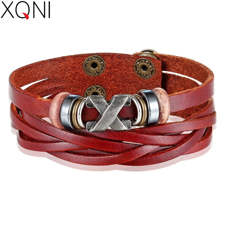 XQNI Hip hop/Rock Style For Boy "X" Pattern Double Layer PU Leather Bracelet Fashion Jewelry Fixed Accessories Combination Gift
XQNI Hip hop/Rock Style For Boy "X" Pattern Double Layer PU Leather Bracelet Fashion Jewelry Fixed Accessories Combination Gift