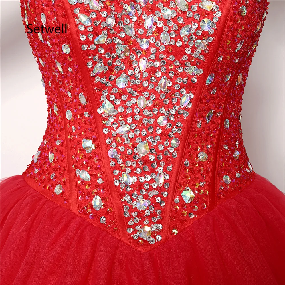 Setwell New Arrival Red Wedding Dresses Crystal Beading Ball Gown Strapless Backless Appliques Lace Up Back Bridal Gown
Setwell New Arrival Red Wedding Dresses Crystal Beading Ball Gown Strapless Backless Appliques Lace Up Back Bridal Gown