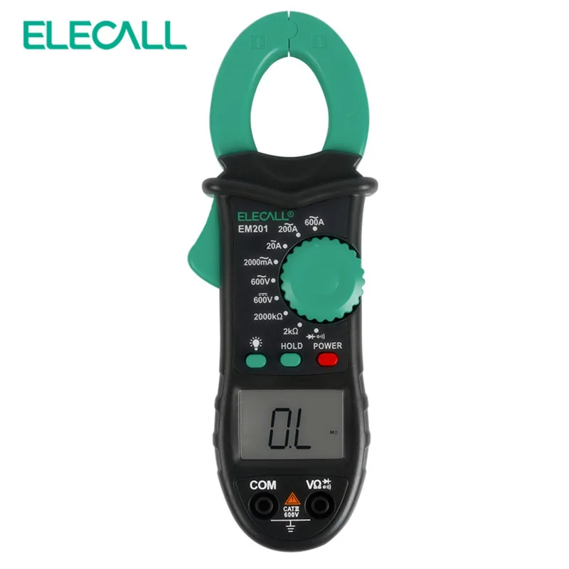ELECALL EM201 2000 Count AC/DC Voltage AC Current Digital Clamp Meter With Resistance 28mm Jaw Capacity LED Display
ELECALL EM201 2000 Count AC/DC Voltage AC Current Digital Clamp Meter With Resistance 28mm Jaw Capacity LED Display