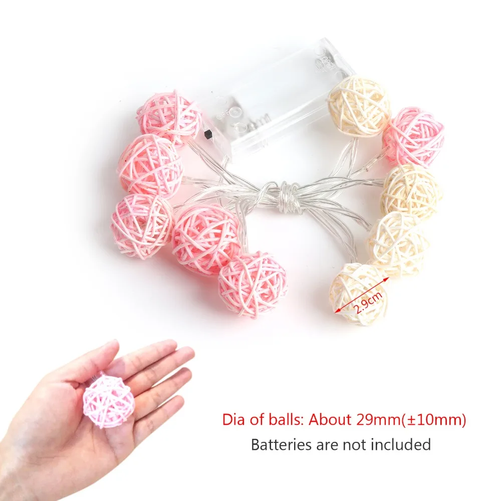120cm/150cm 10 LED Rattan Balls Light String Fairy Holiday Garland Christmas Outdoor Party Decoration Gerlyanda USB/Battery JQ
120cm/150cm 10 LED Rattan Balls Light String Fairy Holiday Garland Christmas Outdoor Party Decoration Gerlyanda USB/Battery JQ