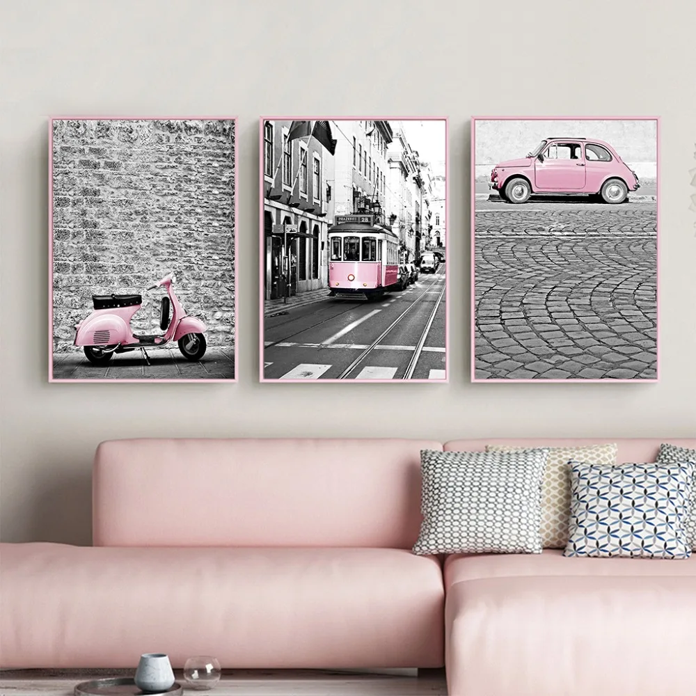 Nordic Pink Girl Series Canvas Painting Black and White Pictures Car Train Poster Print decoration for Living Room Home Decor
Nordic Pink Girl Series Canvas Painting Black and White Pictures Car Train Poster Print decoration for Living Room Home Decor