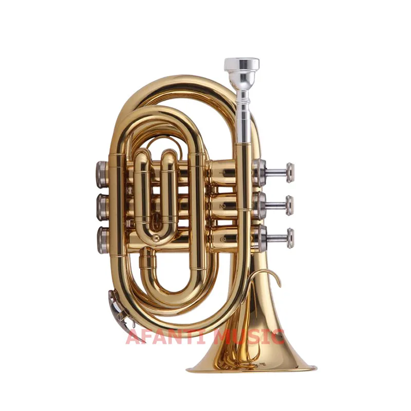 

Afanti Music Bb tone / Yellow Brass / Gold Lacquer Trumpet (ATP-136)
