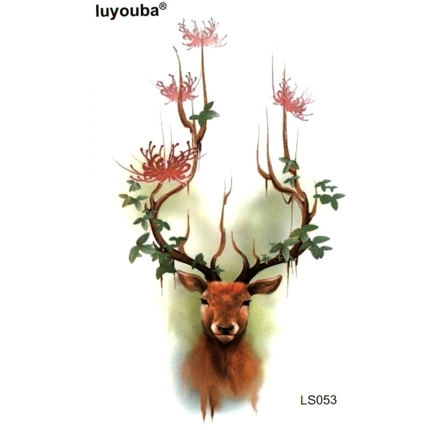50pcs Beauty Sika deer Waterproof Temporary Tattoos Men cute animals guitar Tattoo kids tatuajes temporales tattoo sleeve
50pcs Beauty Sika deer Waterproof Temporary Tattoos Men cute animals guitar Tattoo kids tatuajes temporales tattoo sleeve