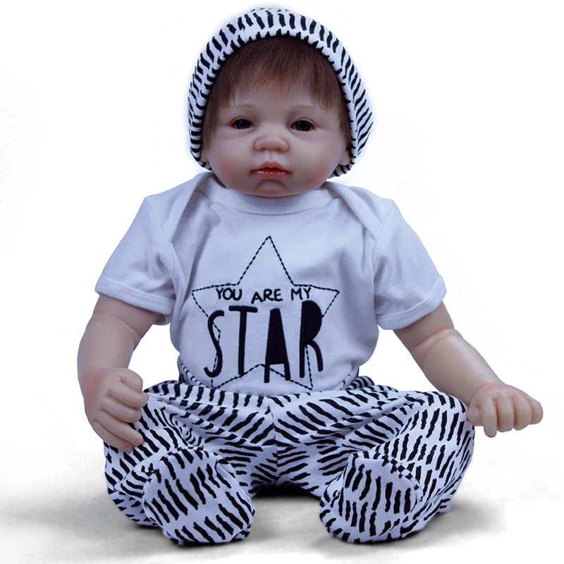 Soft Cotton Body Reborn Baby Doll Realistic Silicone Alive Baby Doll with Small Lion Doll Bottle Magnetic Pacifier Children Gift
Soft Cotton Body Reborn Baby Doll Realistic Silicone Alive Baby Doll with Small Lion Doll Bottle Magnetic Pacifier Children Gift