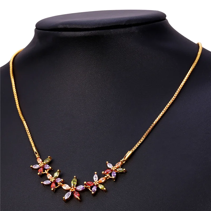 Collare Cubic Zirconia Necklace Women Gold/Silver Color Cubic Zirconia Jewelry Wholesale Colorful Flower Necklace Women N406
Collare Cubic Zirconia Necklace Women Gold/Silver Color Cubic Zirconia Jewelry Wholesale Colorful Flower Necklace Women N406