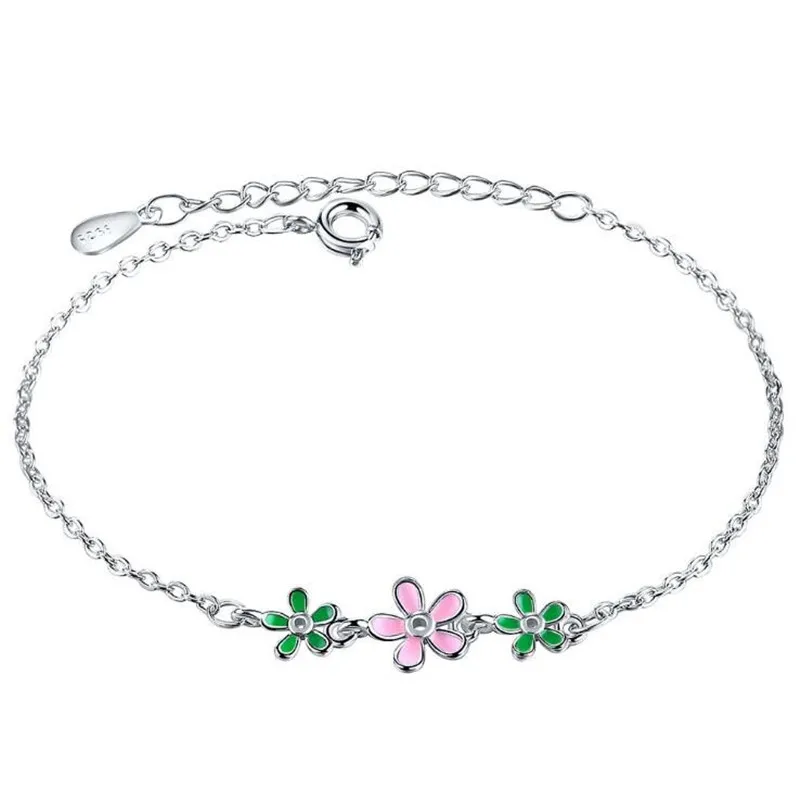 New Fashion Drip Glaze Epoxy Beautiful Silver Plated Jewelry Leaves Flower Daisy Sweet Female Bracelets SB141
New Fashion Drip Glaze Epoxy Beautiful Silver Plated Jewelry Leaves Flower Daisy Sweet Female Bracelets SB141