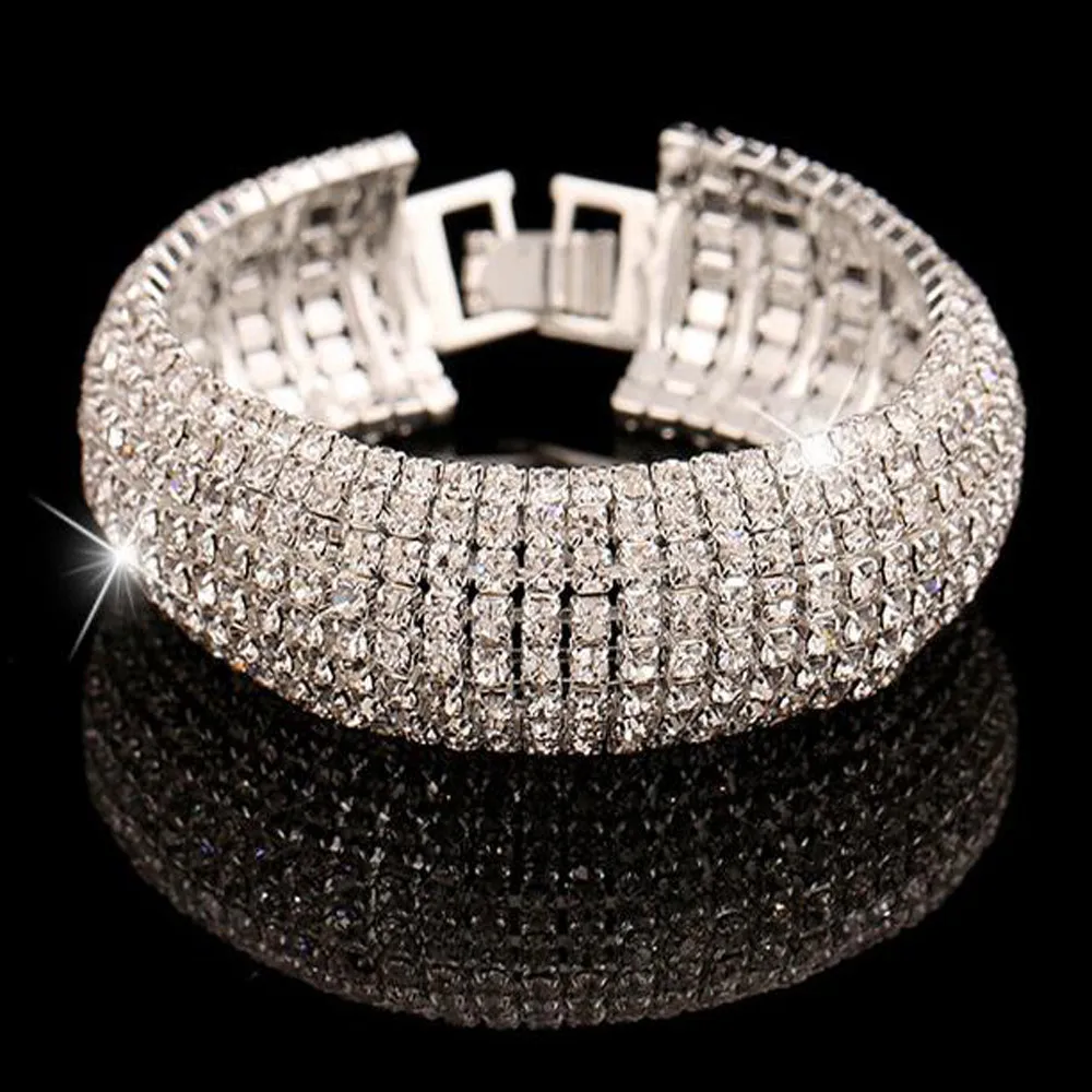 Fashion Gold Crystal Pave Chain Bracelet Bangle For Women Zircon Beads Full Rhinestone Jewelry Christmas Party Gifts ZA 2020
Fashion Gold Crystal Pave Chain Bracelet Bangle For Women Zircon Beads Full Rhinestone Jewelry Christmas Party Gifts ZA 2020