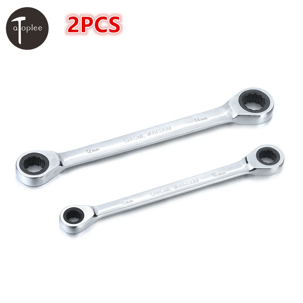NEW 2pcs Live Fast Ratchet Wrench Dual End Plum Wrench 8-10mm+12-14mm For Factories Machinery Production Car Maintenance Tools
NEW 2pcs Live Fast Ratchet Wrench Dual End Plum Wrench 8-10mm+12-14mm For Factories Machinery Production Car Maintenance Tools