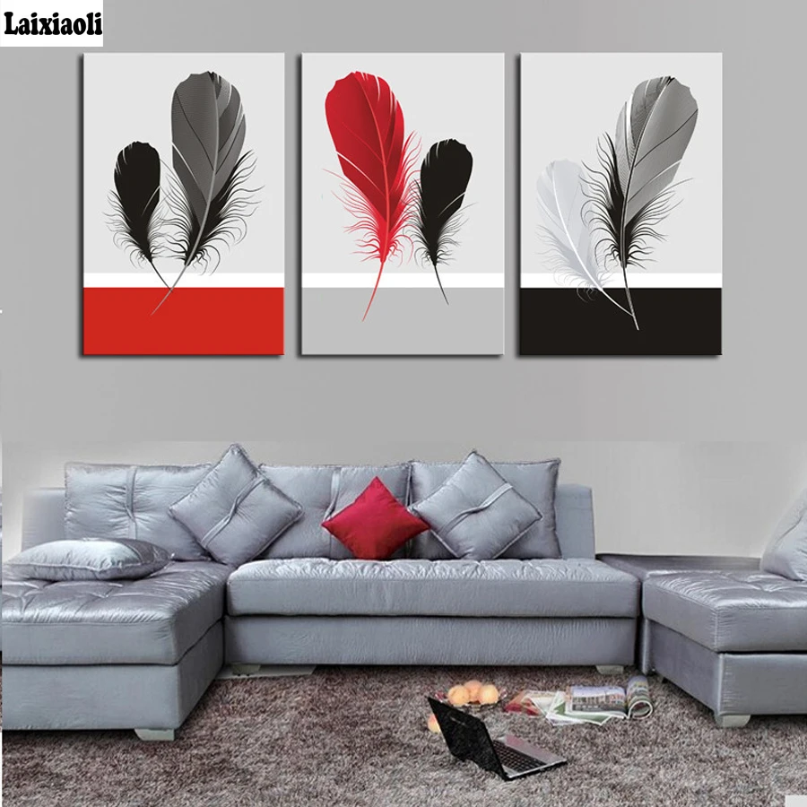 3 pcs Red Black Gray Feather Still Life DIY 5D Embroidery Diamond Painting rhinestone Cross Stitch Kit Diamond Mosaic Home Decor
3 pcs Red Black Gray Feather Still Life DIY 5D Embroidery Diamond Painting rhinestone Cross Stitch Kit Diamond Mosaic Home Decor