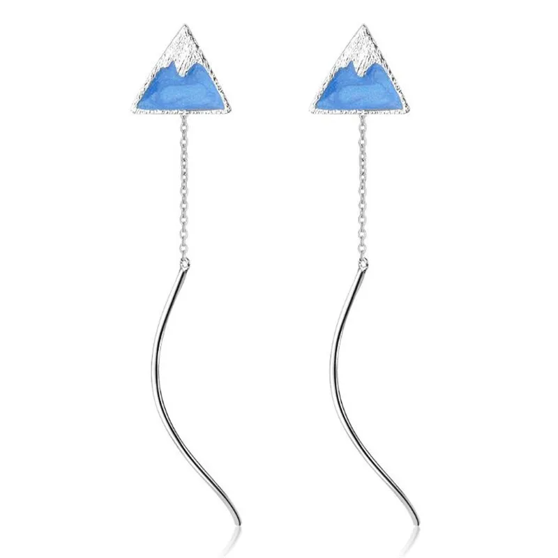 New Personality Blue Epoxy Personality Silver Plated Jewelry Tringle Wave Fresh Mountain Women Dangle Earrings XZE252
New Personality Blue Epoxy Personality Silver Plated Jewelry Tringle Wave Fresh Mountain Women Dangle Earrings XZE252