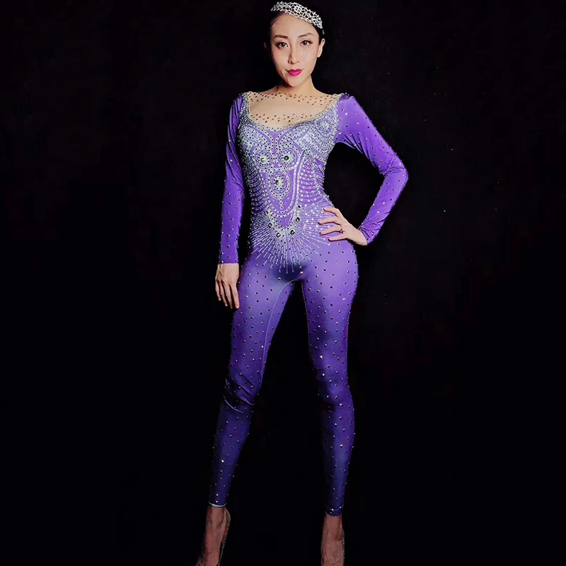 Rhinestones Jumpsuit Women's Birthday Evening Celebrate Outfit Sexy Nightclub Wear DJ Female Bar Singer Bodysuit DJ1020
Rhinestones Jumpsuit Women's Birthday Evening Celebrate Outfit Sexy Nightclub Wear DJ Female Bar Singer Bodysuit DJ1020