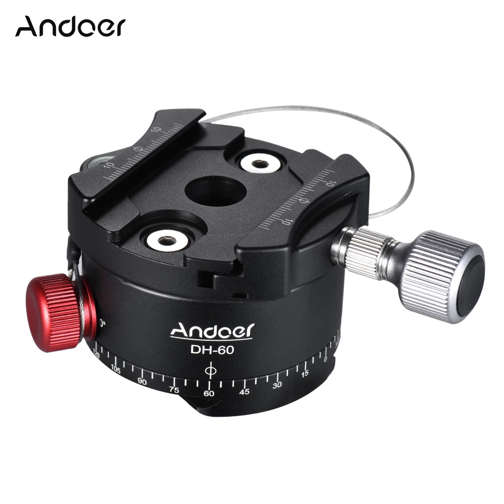 Andoer DH-60 Panoramic Ball Head Tripod Head Indexing Rotator HDR Aluminum Alloy Max. 33Lbs for Canon Nikon Sony DSLR Camera
Andoer DH-60 Panoramic Ball Head Tripod Head Indexing Rotator HDR Aluminum Alloy Max. 33Lbs for Canon Nikon Sony DSLR Camera