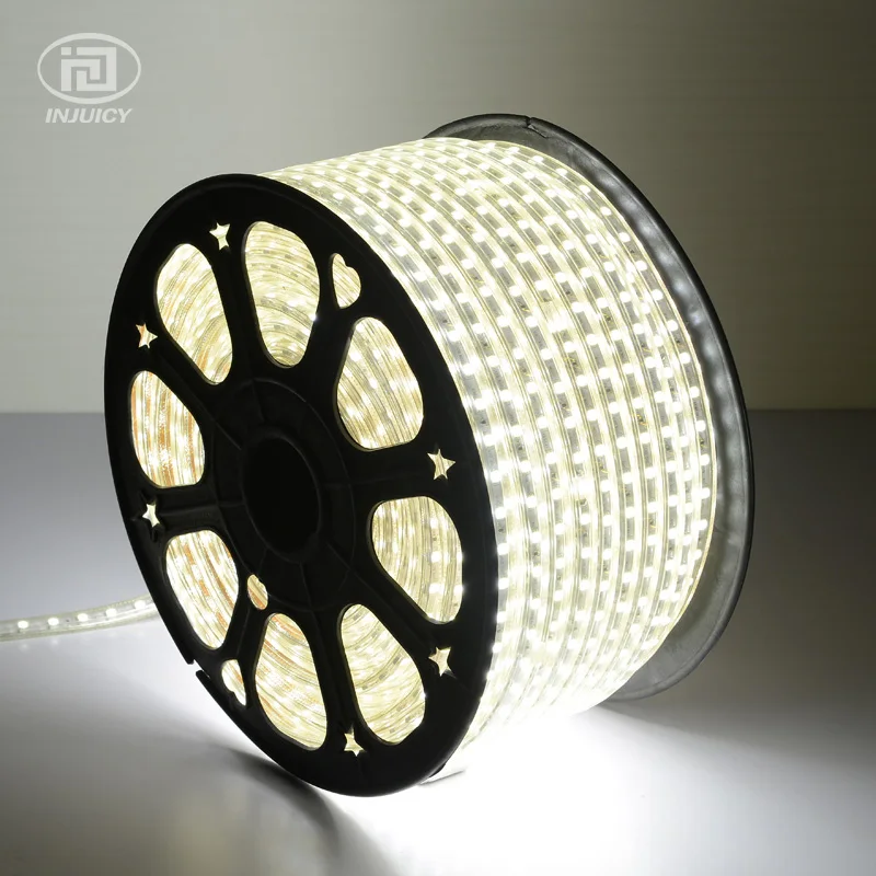 

100M/Roll 5050 LED Strip 220V-240V Power Warm White / Pure White Waterproof Flexible SMD Led Strip Light 60 Leds/M With EU Plug