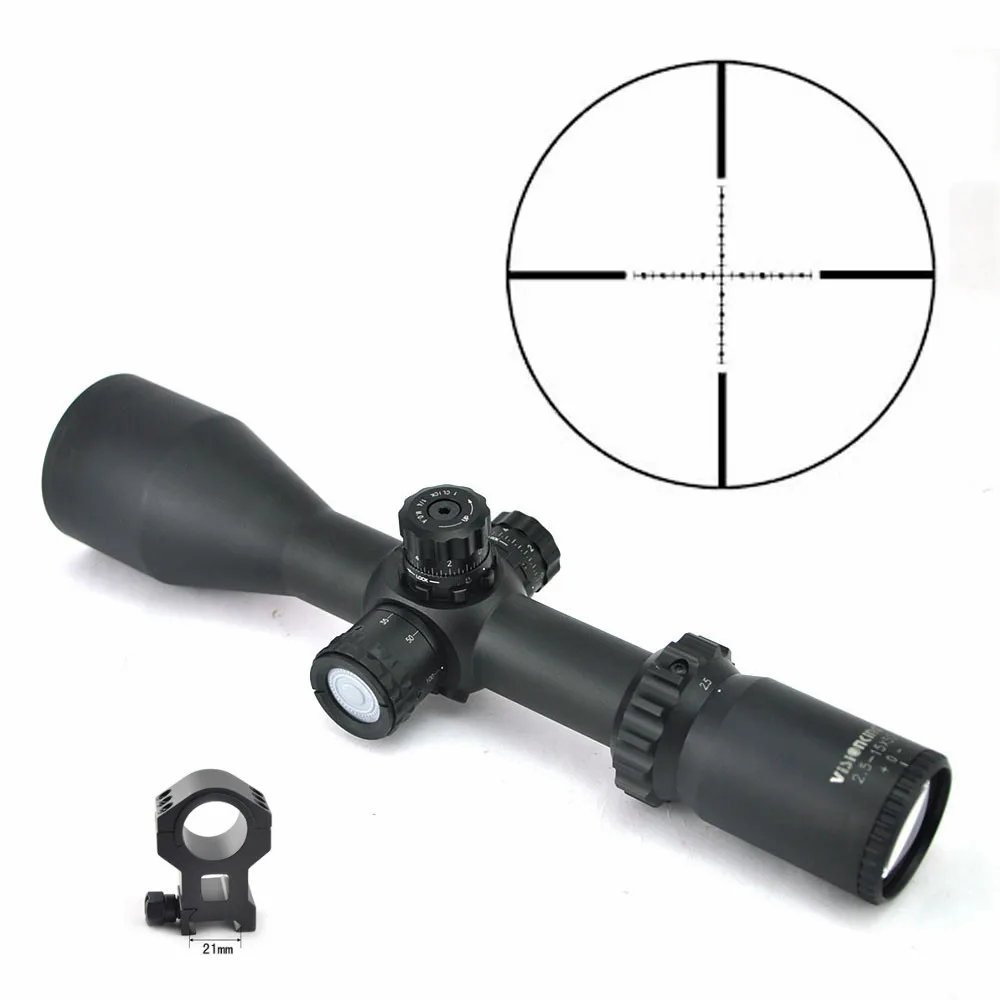 Visionking 2,5-15x50 30 мм трубчатый оптический прицел с первым фокусным расстоянием, суперударопрочный оптический прицел, тактический дальность дей...
Visionking 2,5-15x50 30 мм трубчатый оптический прицел с первым фокусным расстоянием, суперударопрочный оптический прицел, тактический дальность дей...