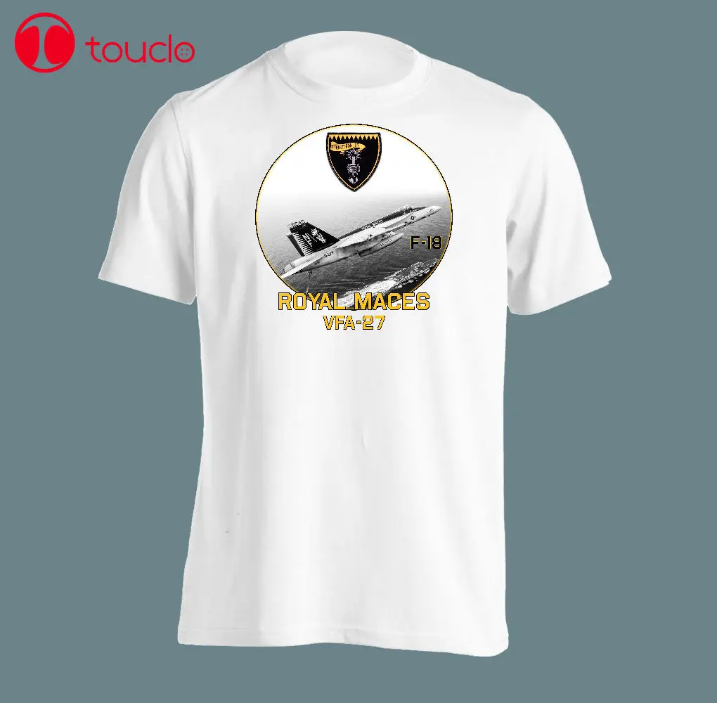 Мужские футболки Vfa 27 Royal Maces F 18 Hornet темно синие из 100% хлопка новинка 2019|Мужские