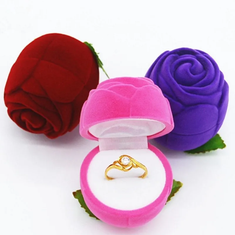 Wedding Ring Box Soft Velvet Rose Jewelry Case for Special Occasion Valentine's Day Gift Packing 4 Colors
Wedding Ring Box Soft Velvet Rose Jewelry Case for Special Occasion Valentine's Day Gift Packing 4 Colors