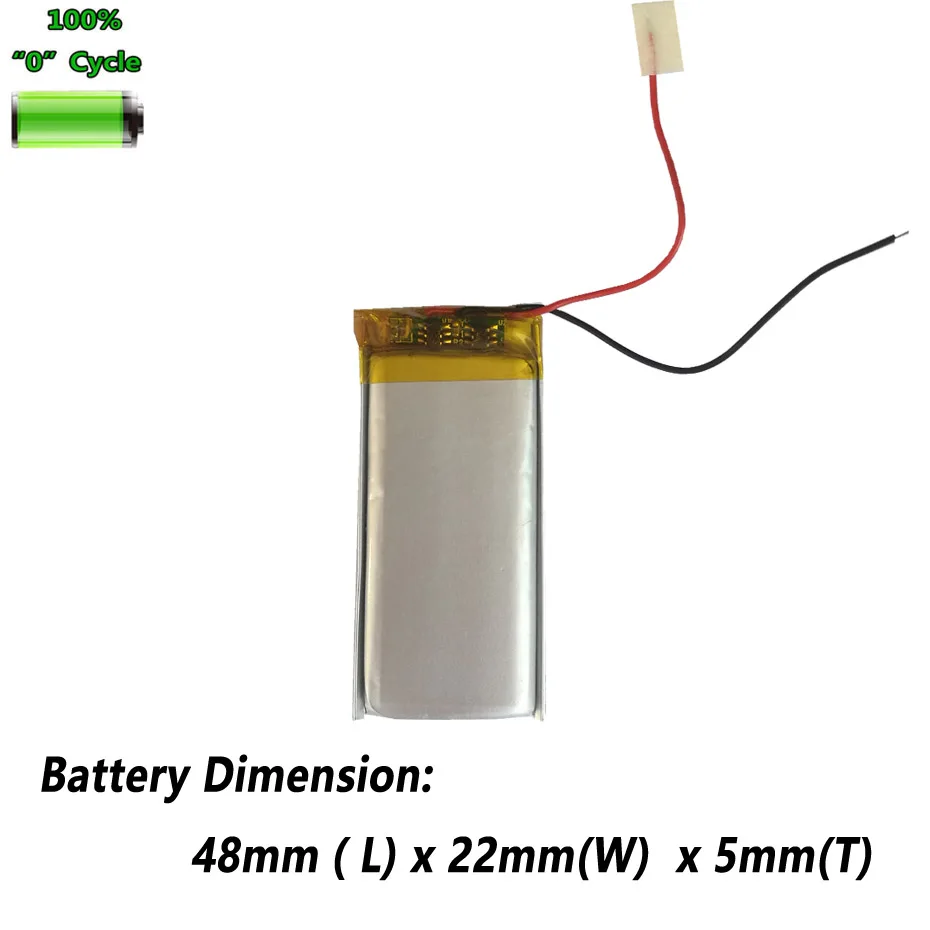 Li-Polymer 502248 500mAh Battery For Bluetooth Speaker GPS PDA Tachograph MP4 DVR DIY Batterie Accumulator AKKU
Li-Polymer 502248 500mAh Battery For Bluetooth Speaker GPS PDA Tachograph MP4 DVR DIY Batterie Accumulator AKKU