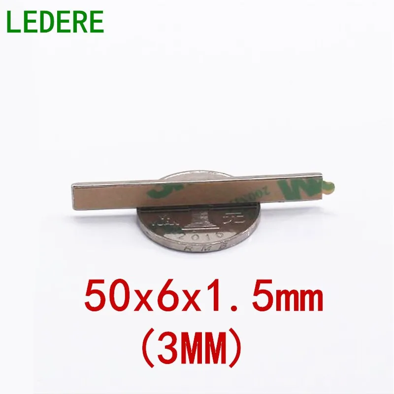 LEDERE 20/50 шт. Магниты 50x6x1,5 блок NdFeB с 3M клеем 50*6*1,5 мм сильный неодимовый магнит редкоземельный постоянный магнит
LEDERE 20/50 шт. Магниты 50x6x1,5 блок NdFeB с 3M клеем 50*6*1,5 мм сильный неодимовый магнит редкоземельный постоянный магнит